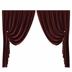 curtain isolated on white background, 3D illustration, cg render