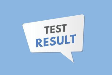 test result text Button. test result Sign Icon Label Sticker Web Buttons

