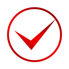 red correct mark circle