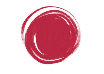 Viva magenta color of 2023, oil, acrylic paint brush stroke , round shape