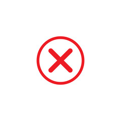 Obraz premium Red cross mark icon png