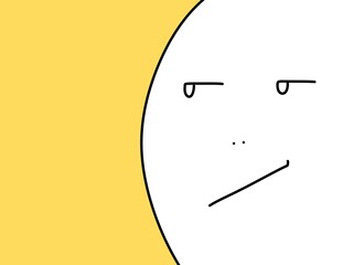 cute cartoon on yellow background