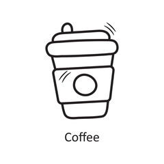 Coffee vector outline Icon Design illustration. Bakery Symbol on White background EPS 10 File