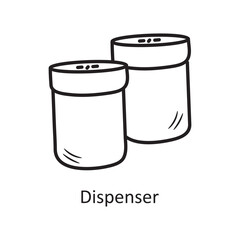 Dispenser vector outline Icon Design illustration. Bakery Symbol on White background EPS 10 File