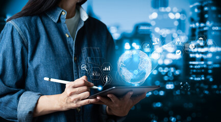 Business global internet network technology, social media marketing, financial and banking, data link, digital technology, global business concept are all examples of global business concepts.