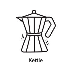 Kettle vector outline Icon Design illustration. Bakery Symbol on White background EPS 10 File