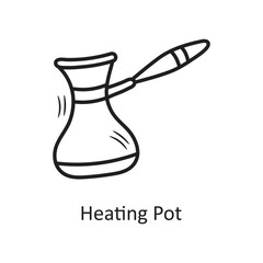 Heating Pot vector outline Icon Design illustration. Bakery Symbol on White background EPS 10 File