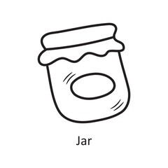 Jar vector outline Icon Design illustration. Bakery Symbol on White background EPS 10 File