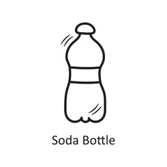  Soda Bottle vector outline Icon Design illustration. Bakery Symbol on White background EPS 10 File