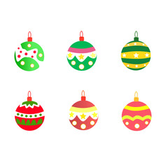 vector illustration custom christmas balls
