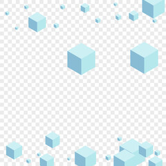 Fototapeta na wymiar Gray Block Background Transparent Vector. Polygon Symbol Card. White Cubic Chaos Texture. Digital Illustration. Monochrome Explosion Geometric.