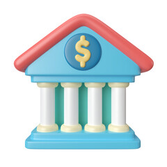 Bank 3D Illustration Icon