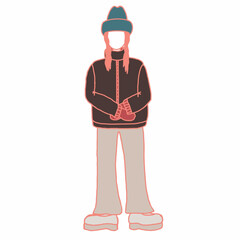 person in uniform with a bag