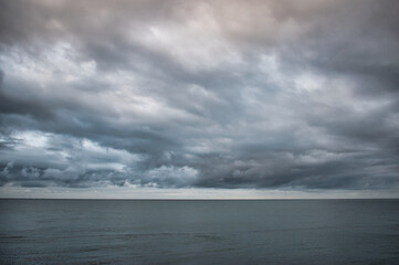 stormy clouds over the sea