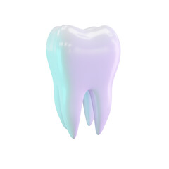 3d tooth isolated on transparent background. Render. 3d render. PNG. Dentistry, medicine concept. 3D rendering, ui, ux. Teeth. Health. Green, pink, light