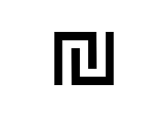 logo letter initial N initial company icon business logo background illustration