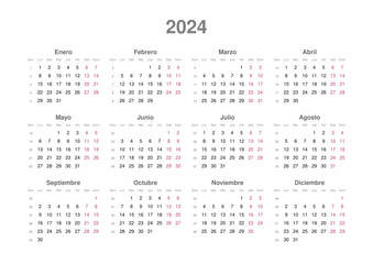 Kalender 2024, spanisch, Querformat