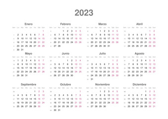 Kalender 2023, spanisch, Querformat