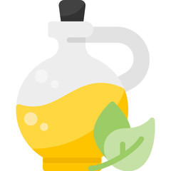 Organic Oil Cream Lotion Glass Bottle Vegan Beauty Skincare Healthcare flat icon