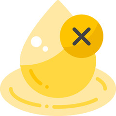 No Oil Free Cosmetic Beauty Skincare Healthcare flat icon