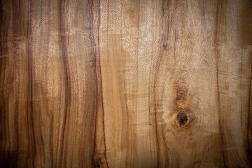 Natural Oiled camphor laurel wood texture background with knots