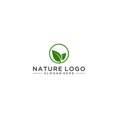 nature logo template in white background
