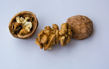 Walnuts Isolated on White Background