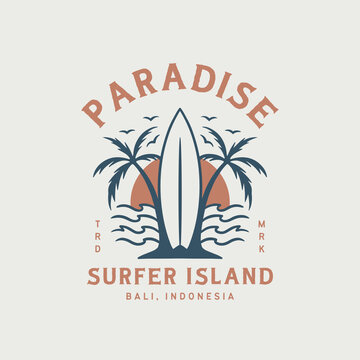 Surf logo design template for surf club, surf shop, surf merch. 