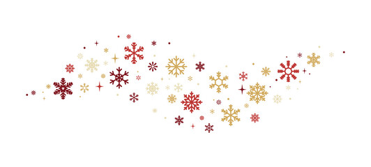 Merry Christmas and a Happy New Year. Greeting card design with snowflake border. Vector EPS 10