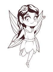 fairy with rose colorless