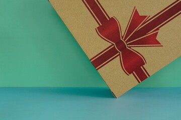 gift box with red ribbon - 551082320