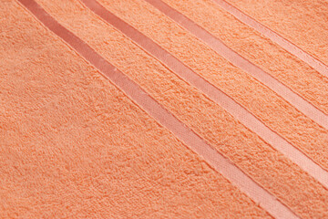 multi-colored Terry cotton bath towels, isolate on a white background
