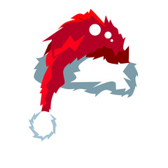 santa hat icon design, red hat santa with elegant concept