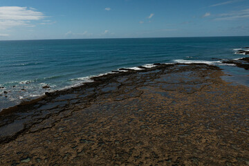 reefs seen from above on a low tide day