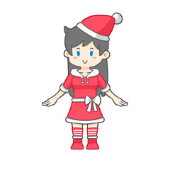 Cute Cartoon Chibi Christmas girl costume 3