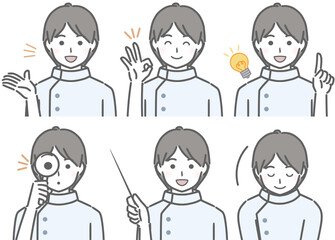 解説する若い男性看護師