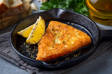 Saganaki is a Greek delicacy of fried cheese.