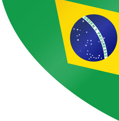 Obraz premium Waving flag of Brazil isolated on png or transparent background,Symbol of Brazil,template for banner,card,advertising ,promote, vector illustration top win sport winner country