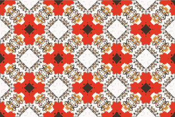 Abstract seamless pattern, seamless wallpaper, seamless background designed for use for interior,wallpaper,fabric,curtain,carpet,clothing,Batik,satin,background , illustration, Embroidery style.