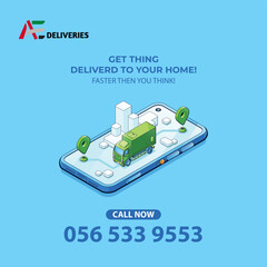 Delivery Services Service Home House Door-to-Door Shop to Deliver Bike Rider Bikiya Riding Van Box  on call cash on Deliveries Food Items