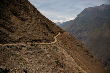 Hike through the Apurímac canyon to the ruins of Choquequirao, an Inca archaeological site in Peru, similar in structure and architecture to Machu Picchu.