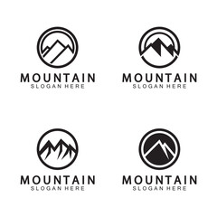 Mountain icon Logo Template Vector illustration design