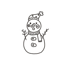 snowman with a scarf