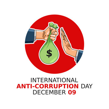 vector graphic of international anti-corruption day good for international anti-corruption day celebration. flat design. flyer design.flat illustration.