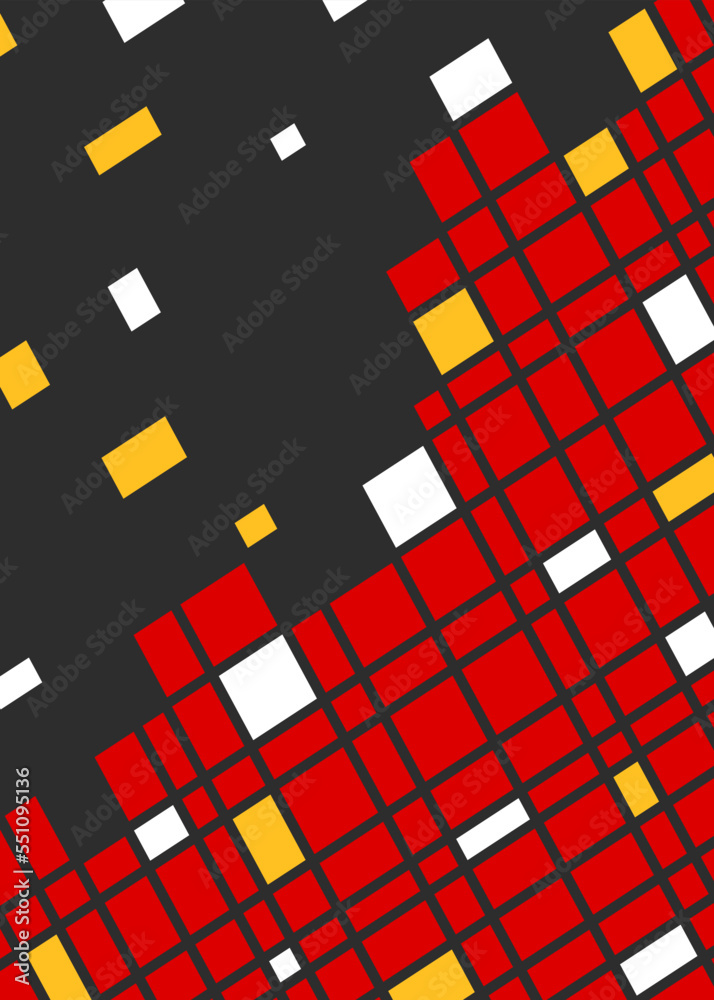 Poster abstract background with colorful irregular square pattern. abstracts pixelate background