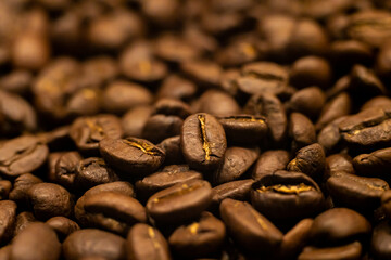Naklejka premium Kawa, Ziarna kawy, wypalone ziarna kawy, najlepsza kawa, świeże ziarna 