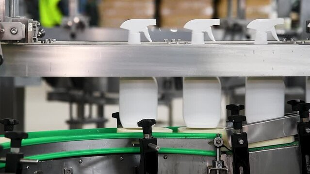 Liquid, pouring, detergent bottle