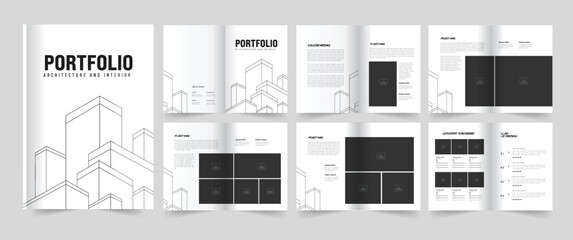 Architecture Portfolio or Interior Portfolio or Photo album Template  or Real Estate Portfolio 