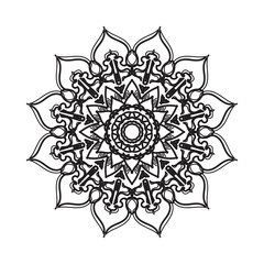 Hand drawn mandala. decoration in ethnic oriental  doodle ornament.