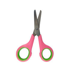 pink scissors with transparent background